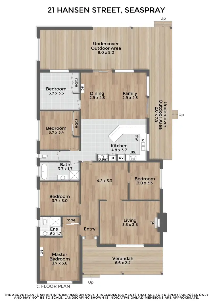 Floorplan of Homely house listing, 21 Hansen Street, Seaspray VIC 3851