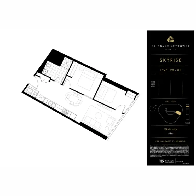 Floorplan of Homely apartment listing, 222 Margaret Street, Brisbane City QLD 4000