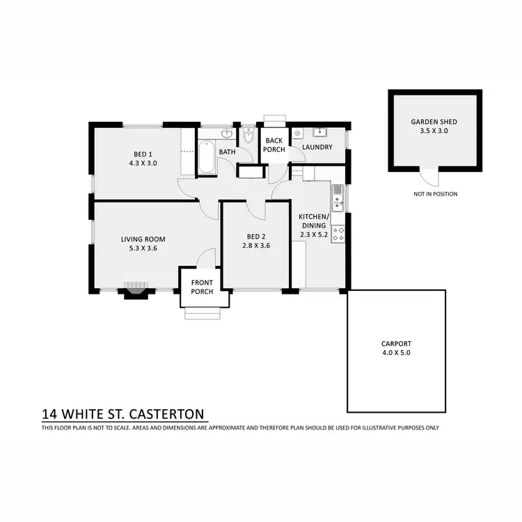 Floorplan of Homely house listing, 14 White Street, Casterton VIC 3311