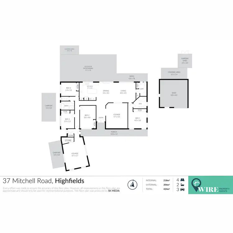 Floorplan of Homely house listing, 37 Mitchell Road, Highfields QLD 4352