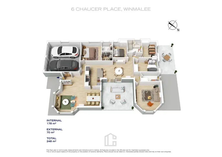 Floorplan of Homely house listing, 6 Chaucer Place, Winmalee NSW 2777