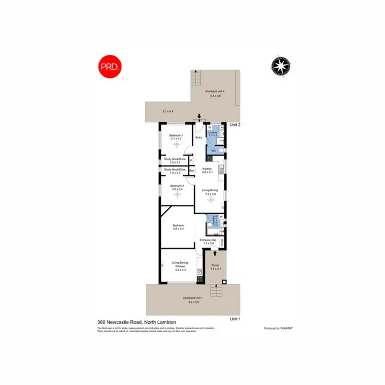 Floorplan of Homely unit listing, 1/360 Newcastle Road, North Lambton NSW 2299