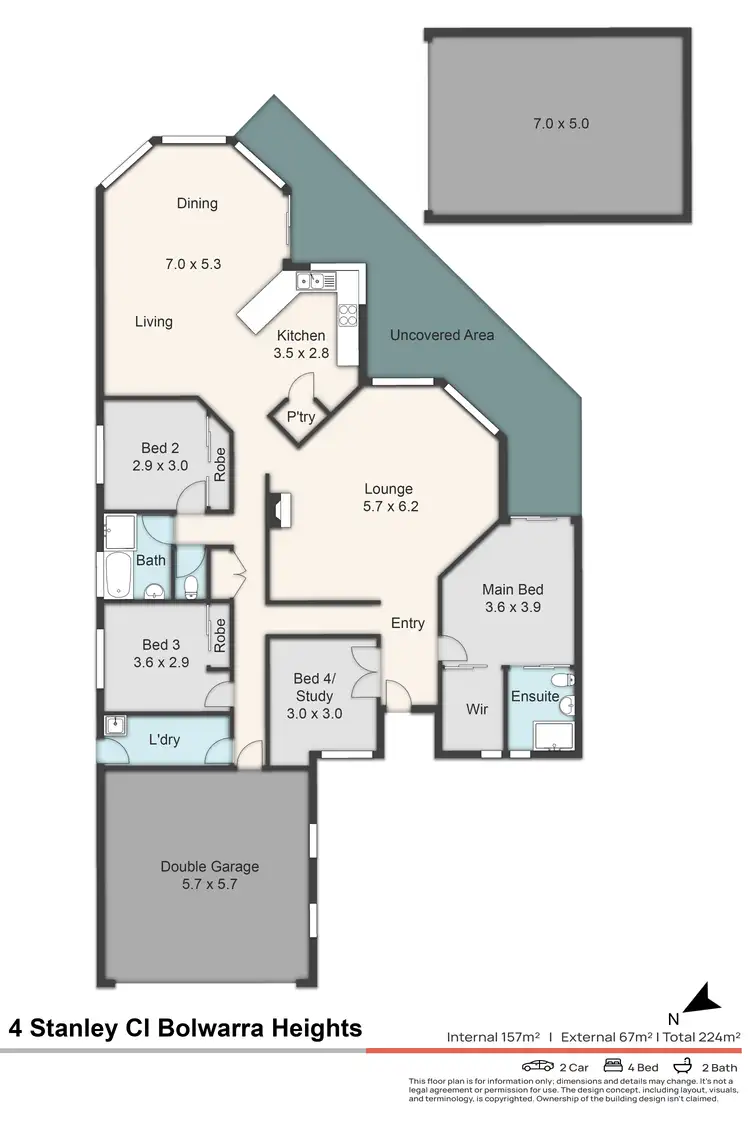 Floorplan of Homely house listing, 4 Stanley Close, Bolwarra Heights NSW 2320