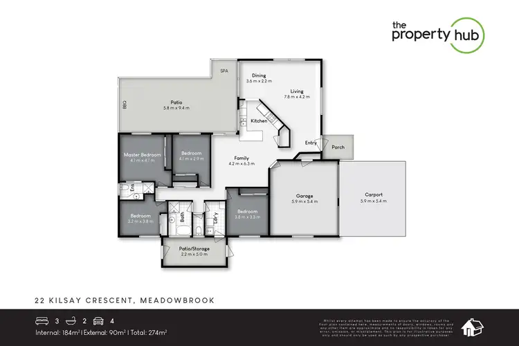 Floorplan of Homely house listing, 22 Kilsay Crescent, Meadowbrook QLD 4131