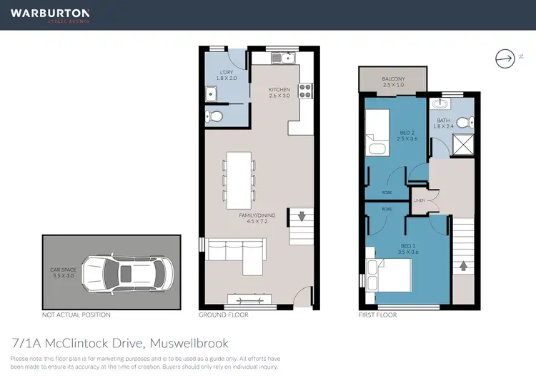 Floorplan of Homely unit listing, 7/1A McClintock Drive, Muswellbrook NSW 2333
