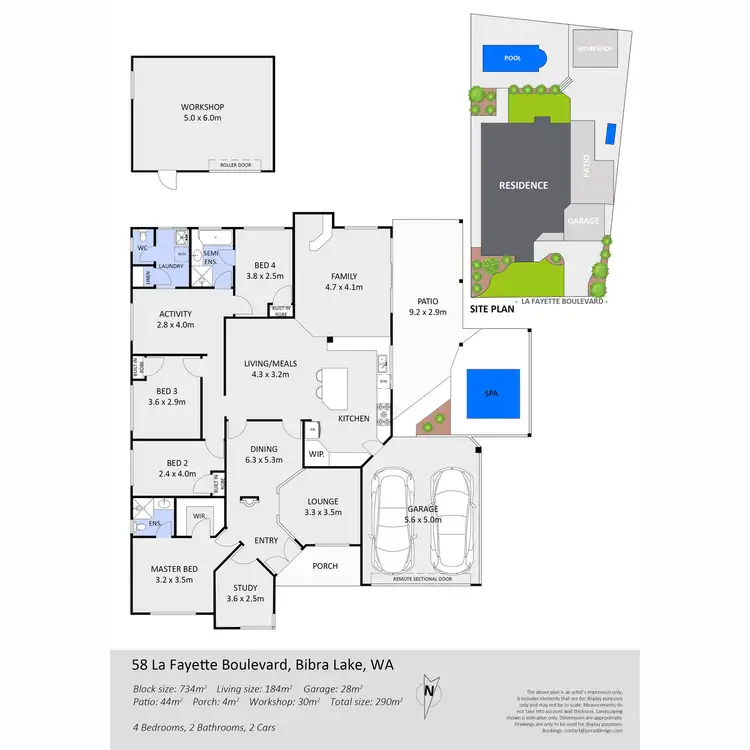 Floorplan of Homely house listing, 58 La Fayette Boulevard, Bibra Lake WA 6163