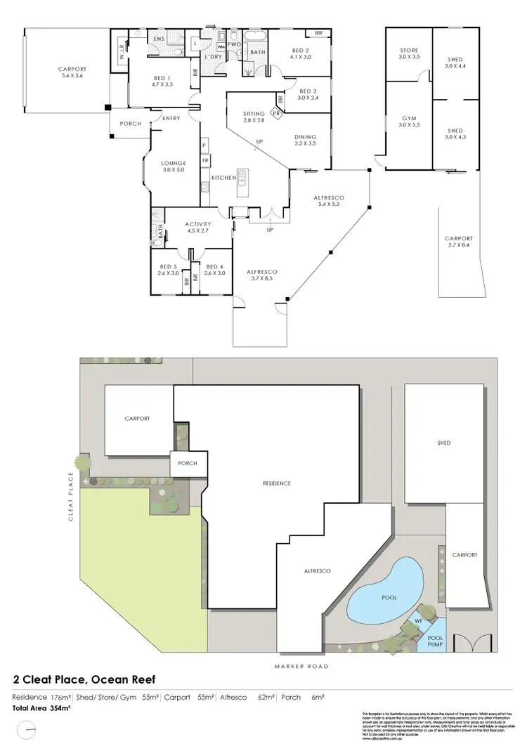 Floorplan of Homely house listing, 2 Cleat Place, Ocean Reef WA 6027