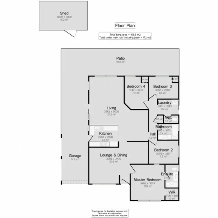 Floorplan of Homely house listing, 11 Dalrymple Drive, Leda WA 6170
