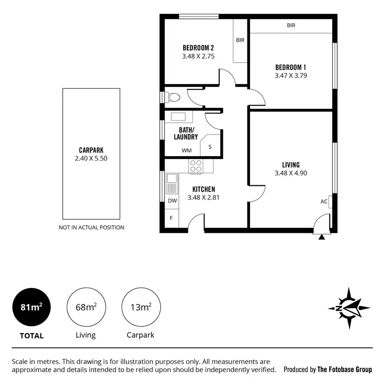 Floorplan of Homely unit listing, 1/17 Tristania Street, Brooklyn Park SA 5032