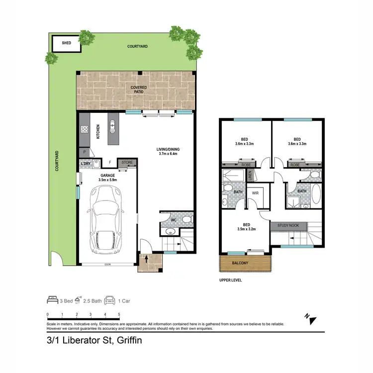 Floorplan of Homely townhouse listing, 3/1 Liberator Street, Griffin QLD 4503