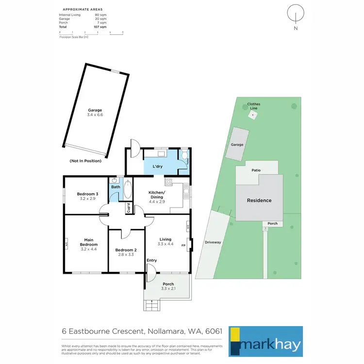 Floorplan of Homely house listing, 6 Eastbourne Crescent, Nollamara WA 6061