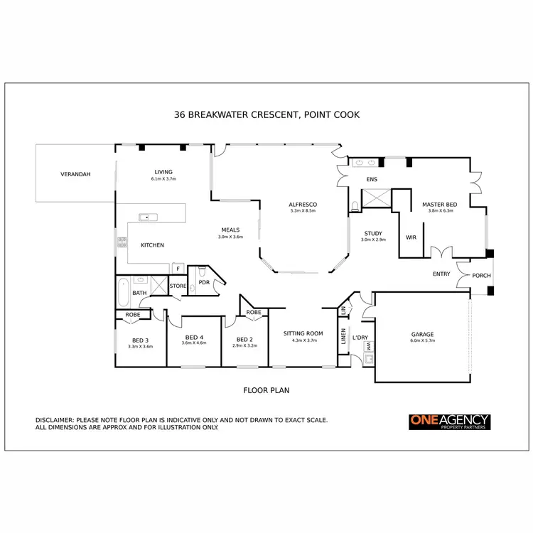 Floorplan of Homely house listing, 36 Breakwater Crescent, Point Cook VIC 3030