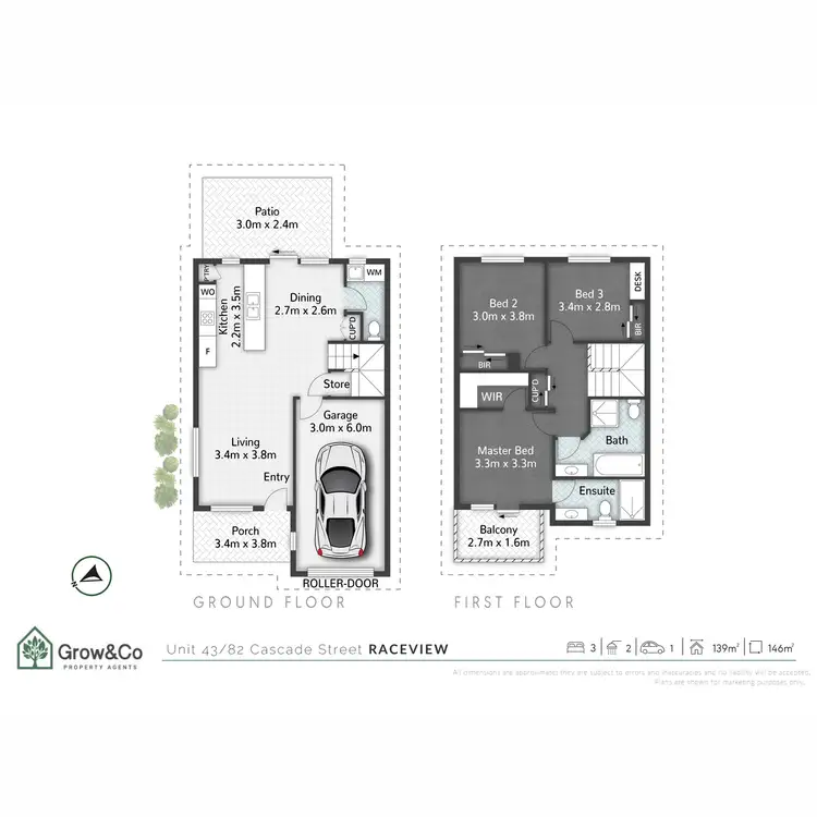 Floorplan of Homely townhouse listing, 43/82 Cascade Street, Raceview QLD 4305