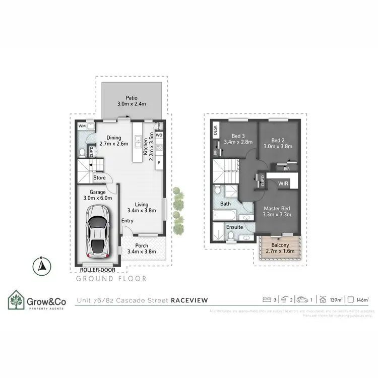 Floorplan of Homely townhouse listing, 76/82 Cascade Street, Raceview QLD 4305