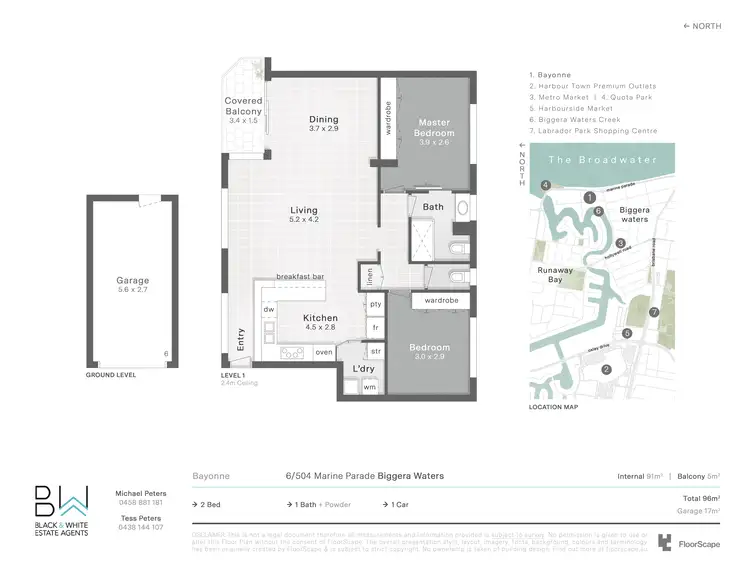 Floorplan of Homely unit listing, 6/504 Marine Parade, Biggera Waters QLD 4216