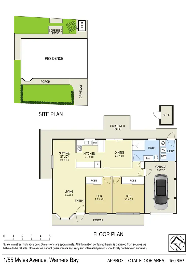 Floorplan of Homely villa listing, 1/55 Myles Avenue, Warners Bay NSW 2282