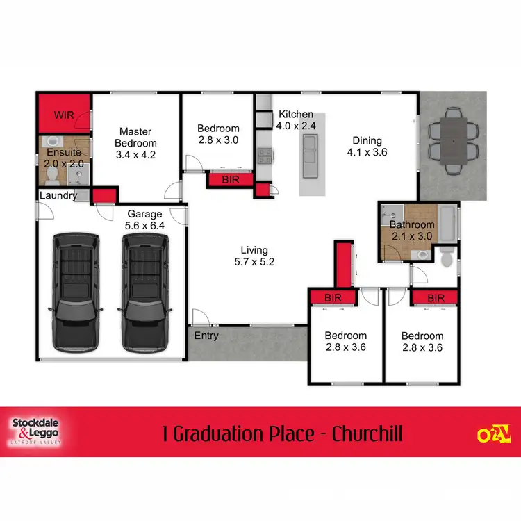 Floorplan of Homely house listing, 1 Graduation Place, Churchill VIC 3842