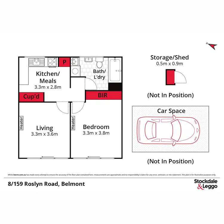 Floorplan of Homely unit listing, 8/159 Roslyn Road, Belmont VIC 3216