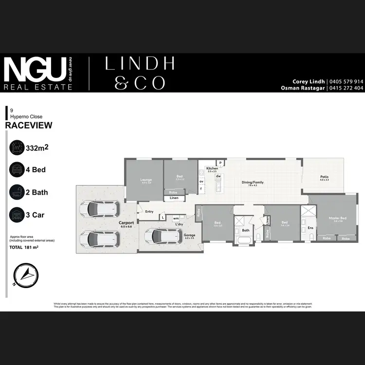 Floorplan of Homely house listing, 9 Hyperno Close, Raceview QLD 4305