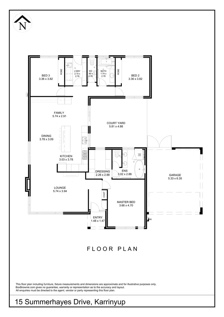 Floorplan of Homely house listing, 15 Summerhayes Drive, Karrinyup WA 6018