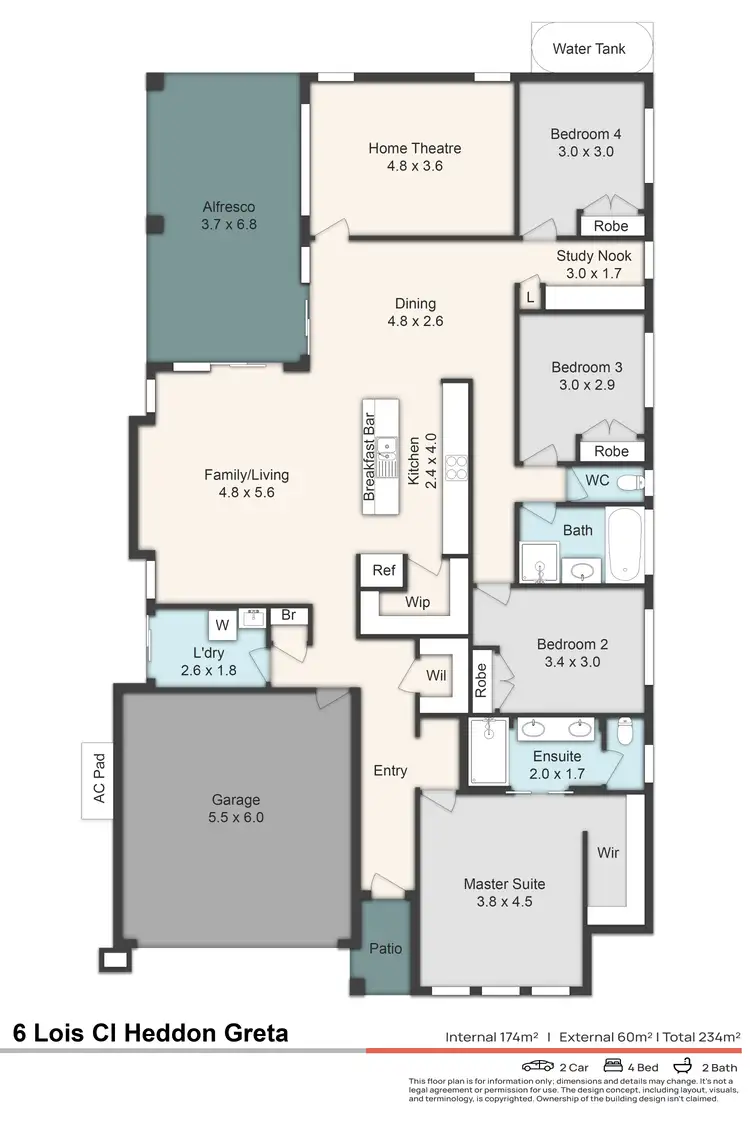 Floorplan of Homely house listing, 6 Lois Close, Heddon Greta NSW 2321