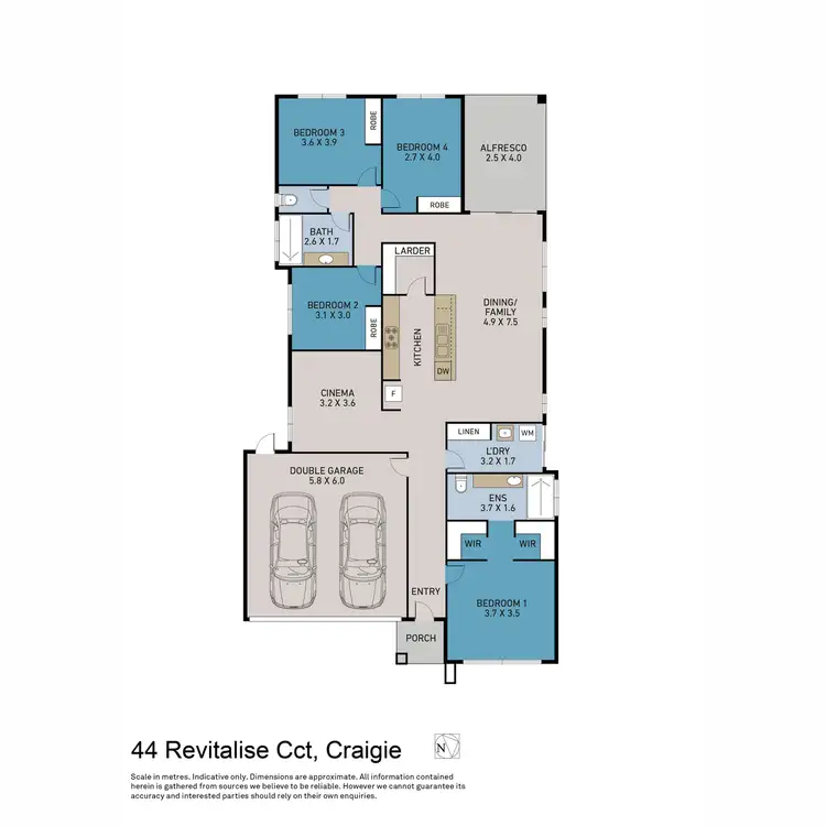 Floorplan of Homely house listing, 44 Revitalise Circuit, Craigie WA 6025