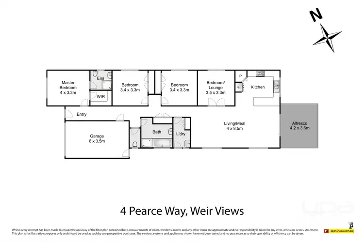 Floorplan of Homely house listing, 4 Pearce Way, Weir Views VIC 3338