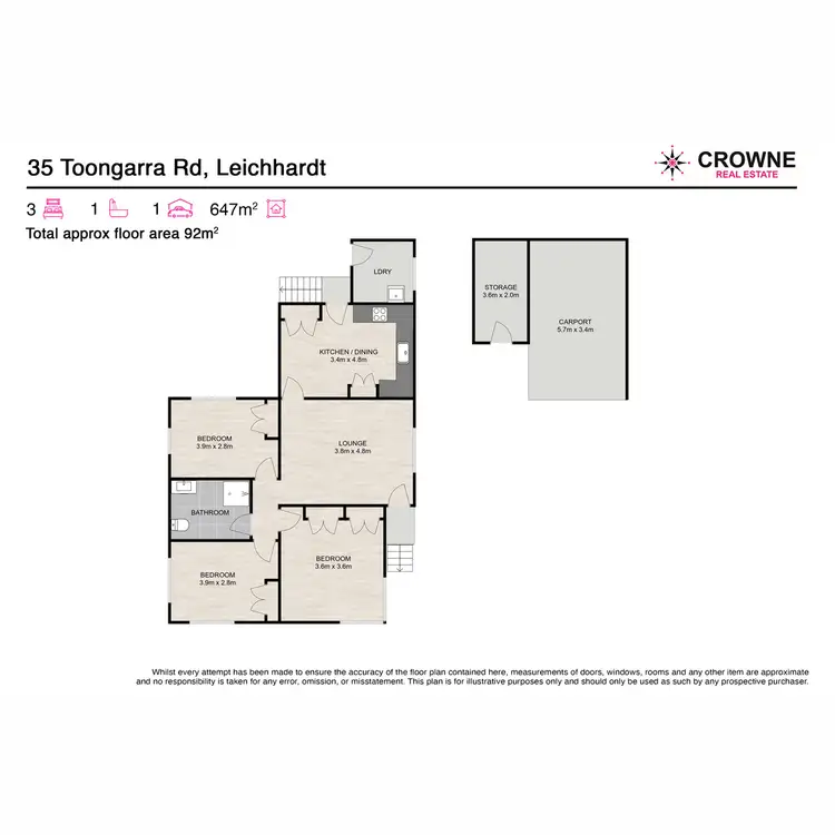 Floorplan of Homely house listing, 35 Toongarra Road, Leichhardt QLD 4305