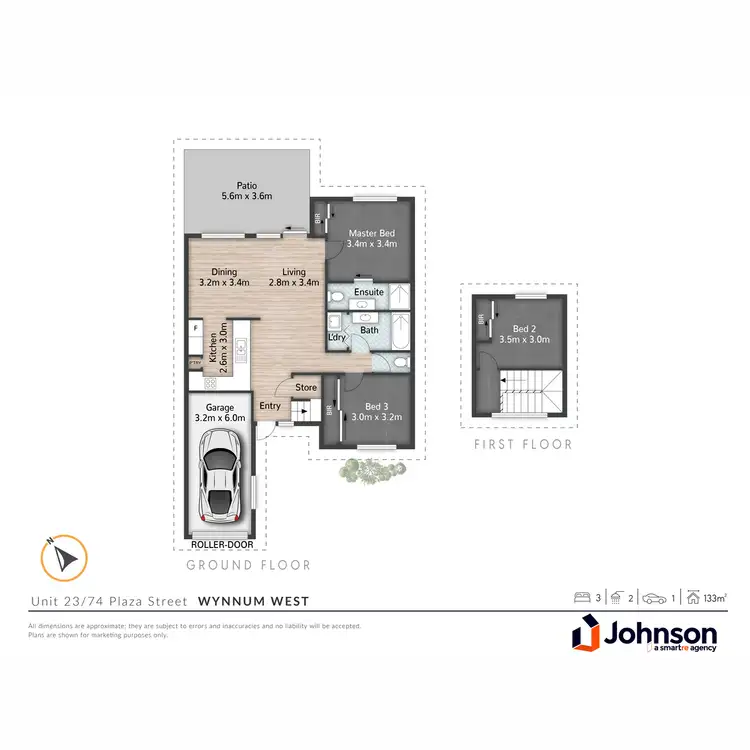 Floorplan of Homely townhouse listing, 23/74 Plaza Street, Wynnum West QLD 4178
