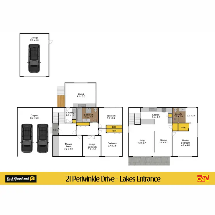 Floorplan of Homely house listing, 21 Periwinkle Drive, Lakes Entrance VIC 3909