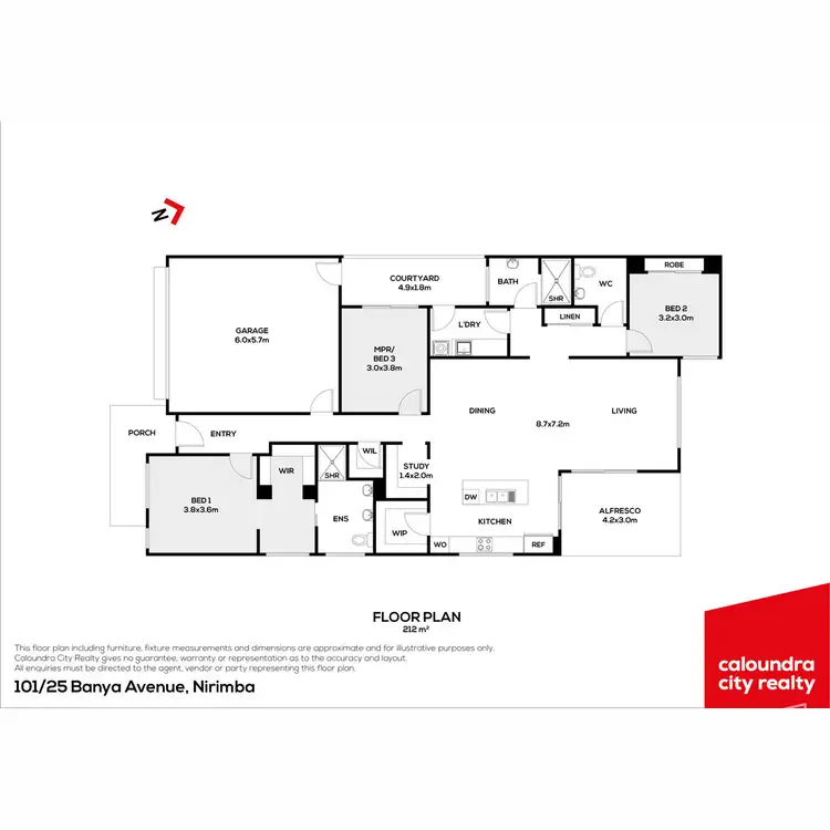 Floorplan of Homely retirement listing, 101/25 Banya Avenue, Nirimba QLD 4551