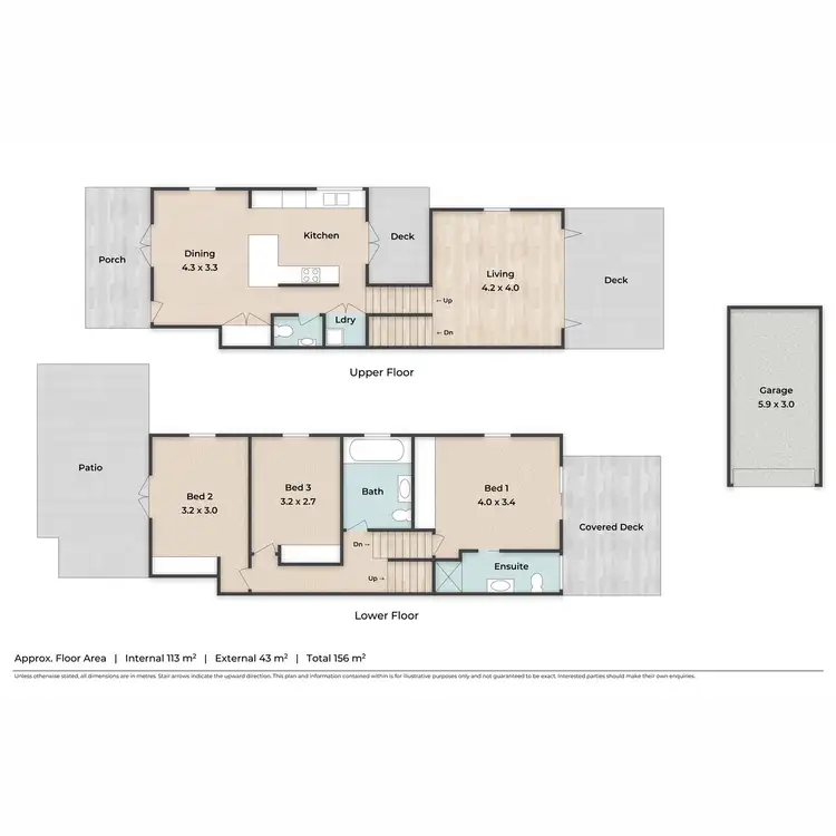Floorplan of Homely townhouse listing, 1/24 Oxford Terrace, Taringa QLD 4068