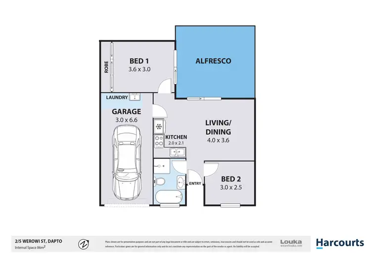 Floorplan of Homely villa listing, 2/5 Werowi Street, Dapto NSW 2530