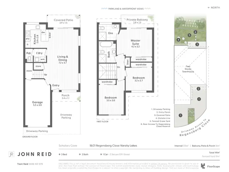 Floorplan of Homely townhouse listing, 18/21 Regensberg Close, Varsity Lakes QLD 4227