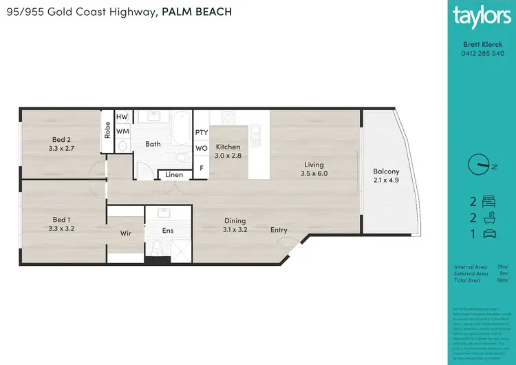 Floorplan of Homely unit listing, 95/955 Gold Coast Highway, Palm Beach QLD 4221