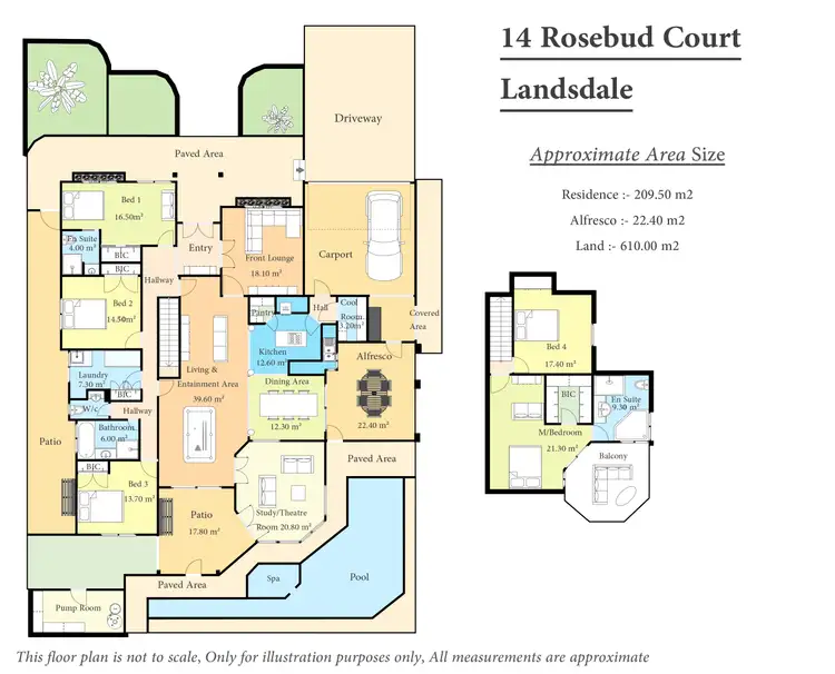 Floorplan of Homely house listing, 14 Rosebud Court, Landsdale WA 6065