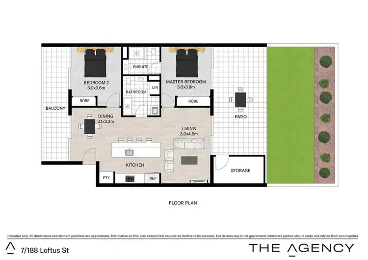 Floorplan of Homely apartment listing, 7/188 Loftus Street, North Perth WA 6006