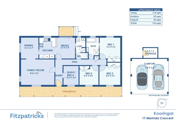Floorplan of Homely house listing, 17 Merinda Crescent, Kooringal NSW 2650