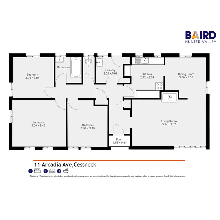 Floorplan of Homely house listing, 11 Arcadia Avenue, Cessnock NSW 2325