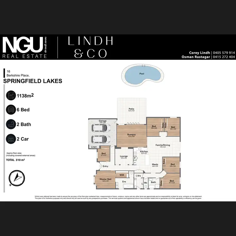Floorplan of Homely house listing, 16 Berkshire Place, Springfield Lakes QLD 4300