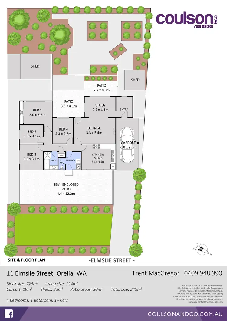 Floorplan of Homely house listing, 11 Elmslie Street, Orelia WA 6167