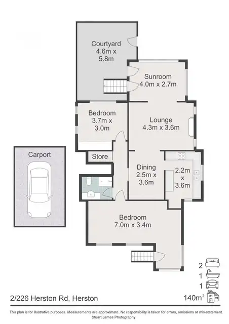 Floorplan of Homely unit listing, 2/226 Herston Road, Herston QLD 4006