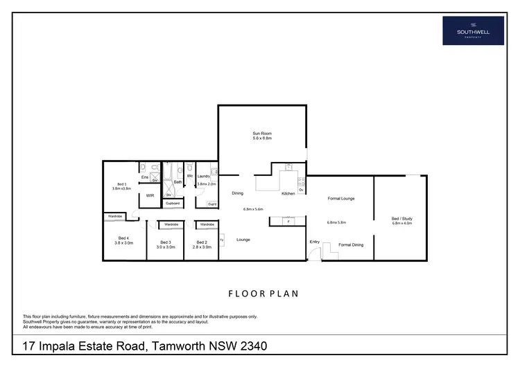 Floorplan of Homely house listing, 17 Impala Estate Road, Tamworth NSW 2340