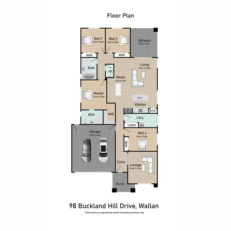 Floorplan of Homely house listing, 98 Buckland Hill Drive, Wallan VIC 3756