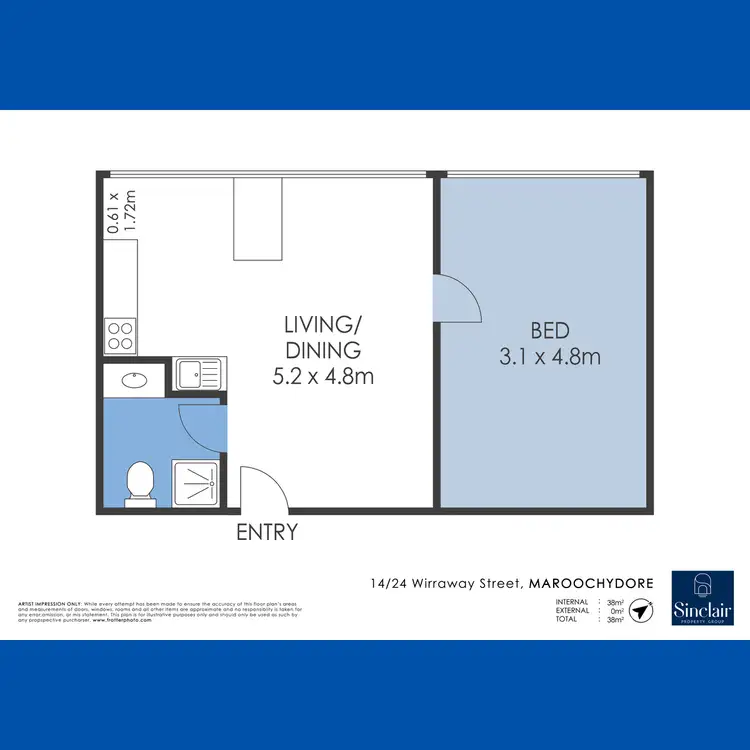 Floorplan of Homely unit listing, 14/24 Wirraway Street, Alexandra Headland QLD 4572