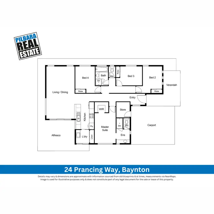 Floorplan of Homely house listing, 24 Prancing Avenue, Baynton WA 6714