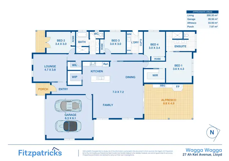 Floorplan of Homely house listing, 27 Ah Ket Avenue, Lloyd NSW 2650