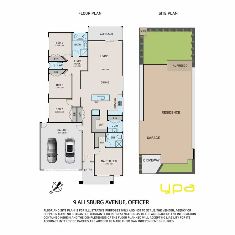Floorplan of Homely house listing, 9 Allsburg Avenue, Officer VIC 3809