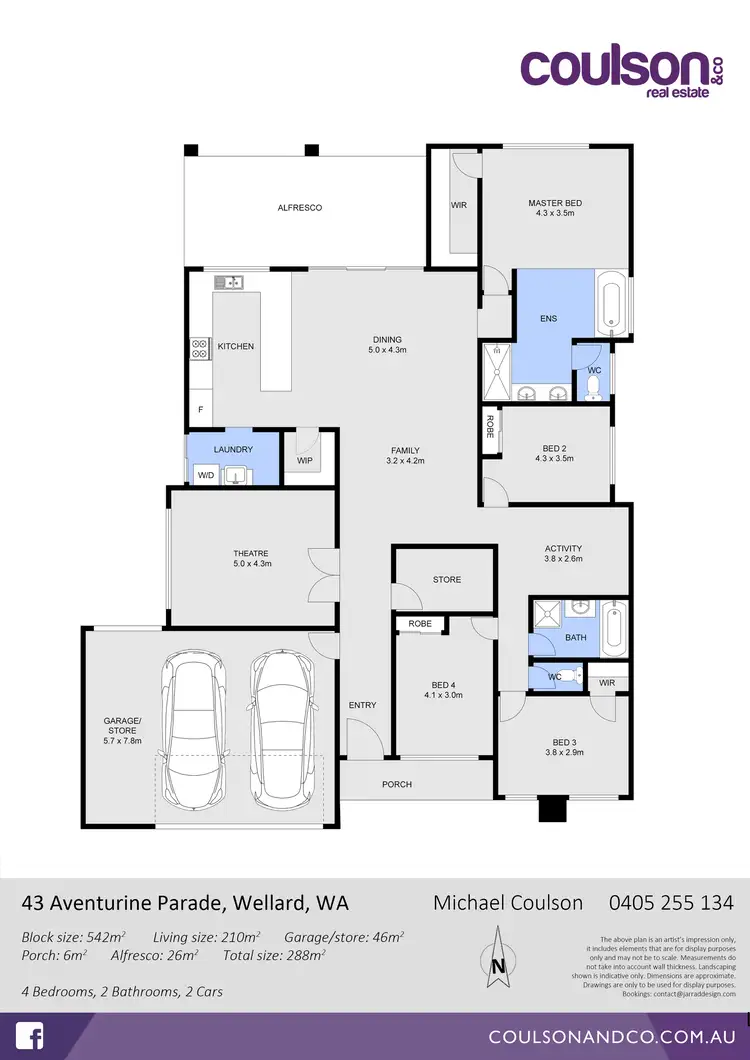 Floorplan of Homely house listing, 43 Aventurine Parade, Wellard WA 6170