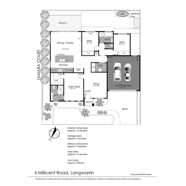 Floorplan of Homely house listing, 4 Millicent Road, Langwarrin VIC 3910